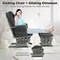 Costway Glider and Ottoman Cushion Set Wood Baby Nursery Rocking Chair Beige/Brown/Dark Grey/Light Grey/Pink/Grey